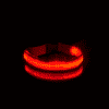 collier fluorescent nuit rouge