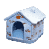 maison couleur bleue pour chien