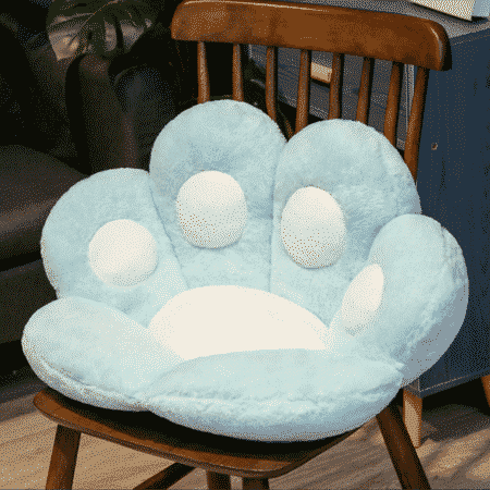 coussin pour chat bleu