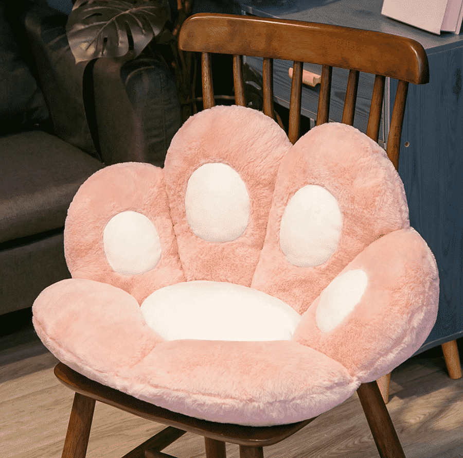 coussin pour chat rose